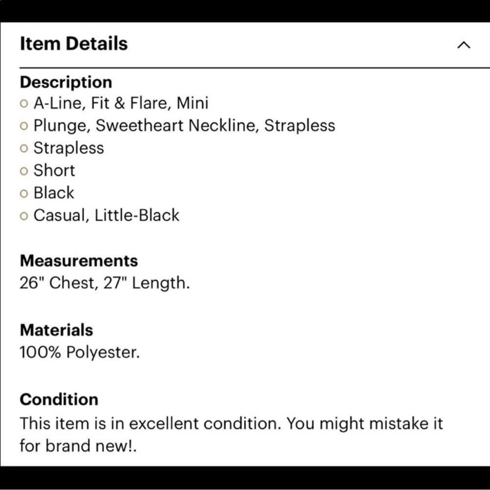 Ruby Rox Strapless Black and Yellow Patterned Dre… - image 3